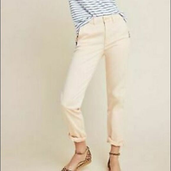 Anthropologie Pants - ANTHROPOLOGIE‎ pale peach chinos, relaxed fit